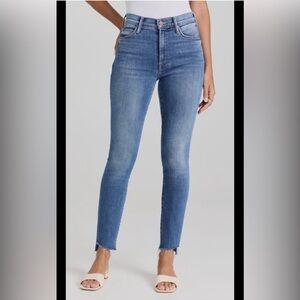 Mother jeans stunner zip ankle step fray